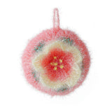 Cherry Blossom Shaped Acrylic Dish Scrubber, Flower Shaped Hand Crochet NonScratch Dish Sponge, Pink Flower Shaped Kitchen Spon