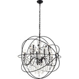 Living District Cordelia 12-Light Transitional Metal Pendant In Black