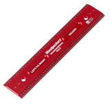 Woodpeckers Woodworking Rule, 12 Inch, L2R & Center Laser Engraved Scales, USA Made Precision Aluminum Woodworking Ruler with Be
