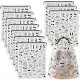 Nirvik Pack Of 10 Pcs Shoe Bag Cover For Shoe Storage & Travelling Drawstring Bags Travel Pouch Large Waterproof (Printed Shoes