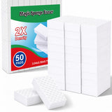 Clinsunate 50 Pack HighDensity Magic Melamine Sponge Eraser, Extra Durable Nano Cleaning Pads Supplies for MultiSurface, NonC