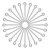 TOAOB 200pcs Stainless Steel Eye Pins 1 Inch Open Eye Head Pins for DIY Earring Necklace Jewelry Making