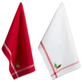 DII Holiday Dish Towels Christmas Kitchen D cor, 18x28, Holly & Mistletoe, 2 Piece