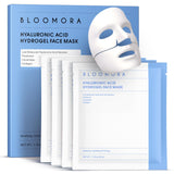 BLOOMORA Hyaluronic Acid & Collagen Face Mask Overnight, Hydrogel Hydrating Facial Mask, Moisturizing & Tightening Low Molecular