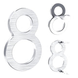 Yafimea 5 Inch House Numbers for Outside, Modern Silver Metal Address Numbers with Floating Effect, Adhesive or Screw Mount, Wea