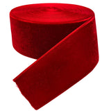 Chenkou Craft 5Yards 1 1/2 (40mm) Red Velvet Ribbon Bulk Christmas Decor (Red, 1 1/2 (40mm))