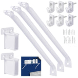 12 Inch Wire Shelf Brackets Set, Includes 3Wire Rack Support Brackets, 6Wire Shelf Clips and 2End Brackets,Suitability for Wardr