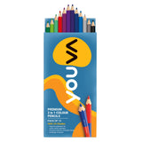 Navneet Youva|Premium 2 In 1 Colour Pencil For Drawing|Sketching|And Painting|Pack Of 12|Multicolor