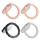 4pcs Mirror Cell Phone Grip Stand Built-in Mirror for Case, Bow Metal Finger Ring Socket Grip Kickstand Cell Phone Ring Holder f