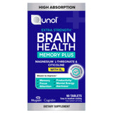 Qunol Brain Health Memory Plus with B6, Magnesium L-Threonate & Citicoline, Clinically Tested Ingredients to Improve Memory, Foc