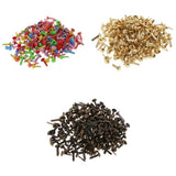 Merishopp 600X Small Round Head Metal Paper Fasteners Brads For Art Craft Scrapbooking