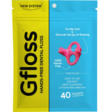 Gfloss HandsFree Dental Floss 40 Count Easy to Use & Discreet Flossers for Adults | Floss On The Go | Unflavored | Thin Sof