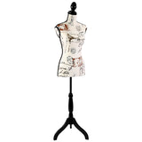 SereneLife Female Torso Mannequin Display - Sturdy and Durable, Adjustable Dress Form (52-64), Lightweight, Easy-to-Assemble, St