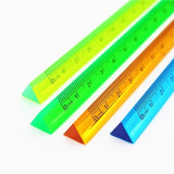 VTL Triangle Scale Ruler 15cm Measuring Tool | Colorful Geometric Ruler for Drawing, Sketching & School Use | Durable Plastic