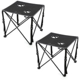 ARROWHEAD OUTDOOR 2-Pack 26(66cm) Portable Camping Folding Table, 2 Cup Holders, Square, Carrying Case, Steel Frame, High-Gr
