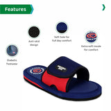 Ortho Joy Extra Soft Doctor Ortho Slippers/Comfortable Slippers For Men || Regular Wear Slippers For Men,Navy Blue-Red,11,B0BJ2KLTFS