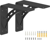 FIRMETAL 6 inch x 5 inch Heavy Duty Shelf Brackets ,Premium Alloy Metal Mantel Brackets (Set of 2) Fireplace Mantel Brackets - Countertop Support (6 x 5 )