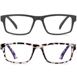 Kitchasy 2 Pack Reading Glasses,Upgraded TR Blue Light Blocking Reading Glasses,Filter UV Ray/Glare Computer Readers,Stylish Lig