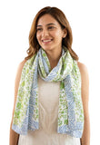 Rastogi Handicrafts Scarfs For Women 100% Pure Cotton Design Hand Block Printed Mini Scarf/Stoll/Stole For Girls 70X20 Inch, Sca