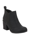 Shoetopia Girls Black Pull On Solid Mid Top Heeled Boots-Eu40,Black,7,B09MC37DKZ