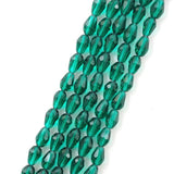 120pcs Czech 12mm Faceted Teardrop Crystal Glass Beads Emerald Green
