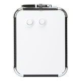 Office Depot Magnetic DryErase Board, 8 1/2 x 11, White Board, Black Plastic Frame