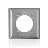 Leviton SL701 CSeries 2Gang Single 2.465 Diameter Opening, Type 430 Stainless Steel