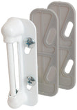 PrimeLine K 5117 Aluminum Painted White, SpringLoaded Screen Door Strike Plate (1 Set)