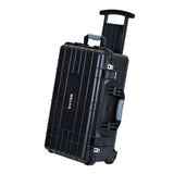 MEIJIA Portable Waterproof Protective Case, Hard Compact Camera Case with Retractable Pull Handle and Rolling Wheels,Customizabl