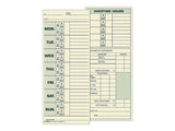 Tops 1291 Time Card For Pyramid Model 331-10, Weekly, Two-Sided, 3 1/2 X 8 1/2 (Box Of 500)