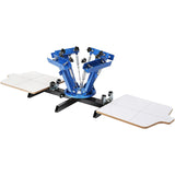 VEVOR Screen Printing Machine, 4 Color 2 Station, 360 Rotable Silk Screen Printing Press, 21.2 x 17.7in / 54 x 45cm Screen Print