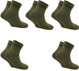 Vdangi MenS & Women Premium Army Dark Green Ankle Length Cotton Spandex Trakking Socks Pack Of 2 Pairs