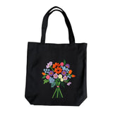 Ecomistiq Embroidery Starter Kit With Canvas Tote Bag Pattern Dewdrop Flower|Kits|Embroidery|Needlework|Craft Materials