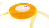 Dxeud Sheer Organza Ribbon (Orange, 3/8 x 50 Yards)