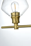 Living District Gene 4-Light Metal Wall Sconce In Black And Clear Glass