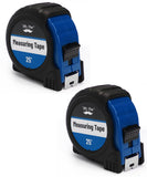 Mr. Pen- Retractable Tape Measure 25 ft, 2 Pack, Dark Blue, Steel Retractable Measuring Tape with Fractions