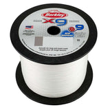 Berkley x9 Braid Superline, Crystal, 80lb test | 100 lbC | 45.6kg, 2188yd | 2000m Fishing Line, Suitable for Freshwater and Salt