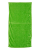 Q-Tees Velour Beach Towel - Lime, One Size