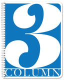 BookFactory 3 Column Log Book, WireO, 100 Pages