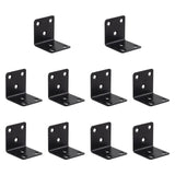 Trendynest 10 Pieces Joint Right Angle Bracket Corner Bracket For Chairs Wooden Cabinet Black