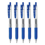 Zebra PJJ15BL5AZ Gel Ballpoint Pen, Sarasa Clip, 0.5 mm, Blue, Set of 5