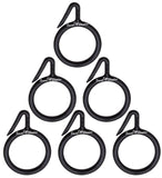 Smart Shophar Premium Home Improvement Hardware Plastic Nemani Curtain Ring Black Durable and Practical Curtain Rings Quick