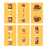 woopme 6 PCs Doodle Coffee Magnetic Bookmark for Students Kids Book Lovers Readers Gift Magnetic Page Clips Folding