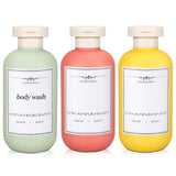 UMETASS 3 PACK Travel Shampoo Bottle, Empty Plastic Squeeze Bottles 6.8oz with Flip Cap, Lotion Container for Toiletries Travel