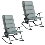 TIMBER RIDGE Oversized Folding Rocking Camping Chair, Padded Outdoor Rocker with High Back, Portable Outdoor Chair for Patio, Ga