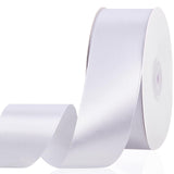 White Satin Ribbon 1 1/2 Inch x 50 Yards,White Fabric Ribbon for Gift Wrapping,Flower Bouquet,Crafts,Sewing,Hair Bows Making,Clo