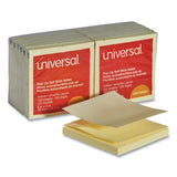 Business Source 16454 Popup Adhesive Note Pads,3x3,100 Sh,12/PK, Yellow