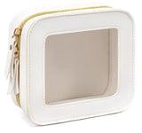 FFpaw Small Clear Makup Bag, Clear Cosmetic Bags with Zipper Waterproof Small Travel Cosmetic Case Cute Make Up Pouch Mini Car E