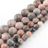 8mm Pink Zebra Natural Stone Beads Round Loose Beads for Jewelry Making Yochus DIY Beads Bracelet Necklace
