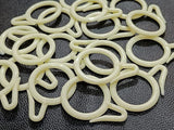 AAMS HOME DECOR Plastic Curtain Ring Hook for Doors Windows Bathroom Curtains 1.25 inch Ring Suitable for 1 inch Rod (50, Off Wh